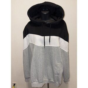 Elesol Pull Over Hoodie Women XXL Heavy Fleece Black Gray